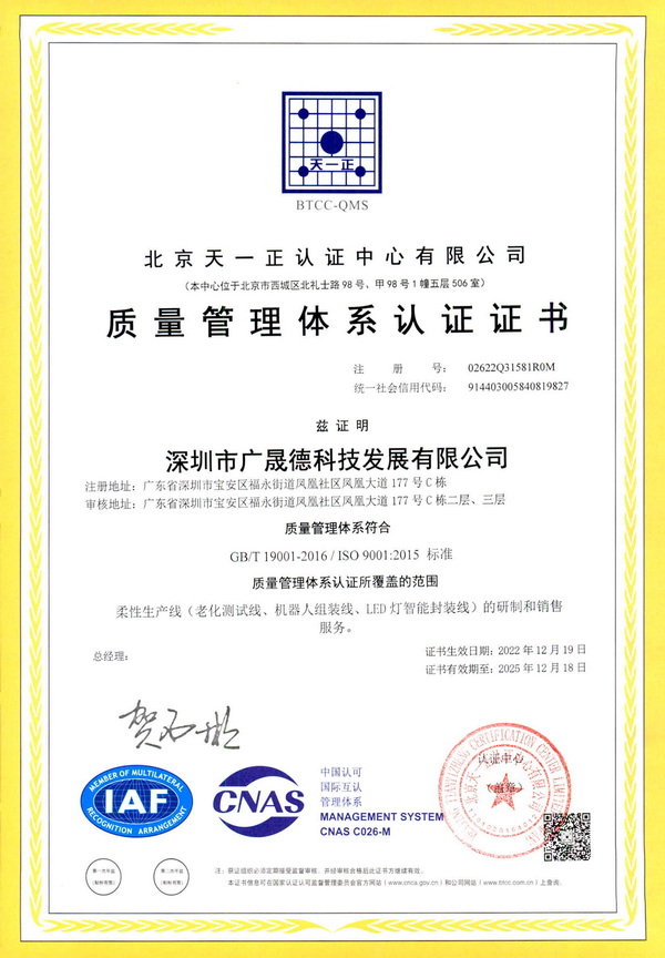 ISO9001管理体系认证